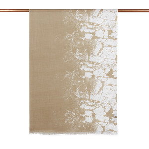 Sand Beige Lava Print Scarf - Thumbnail