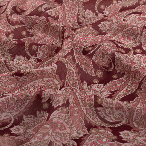 Sand Beige Mezopotamya Model 03 Print Tencel Scarf