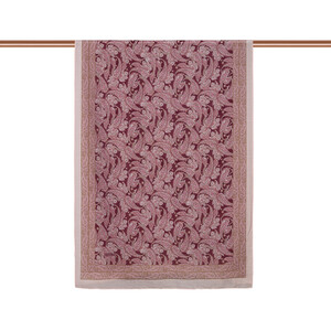 Sand Beige Mezopotamya Print Tencel Scarf - Thumbnail