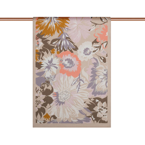 Sand Beige Nihavent Print Tencel Scarf