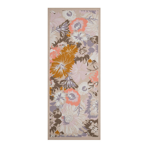 Sand Beige Nihavent Print Tencel Scarf