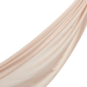 Sand Beige Plain Cotton Silk Scarf - Thumbnail