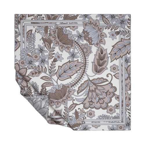 Sand Beige Rebel Ivy Twill Silk Scarf