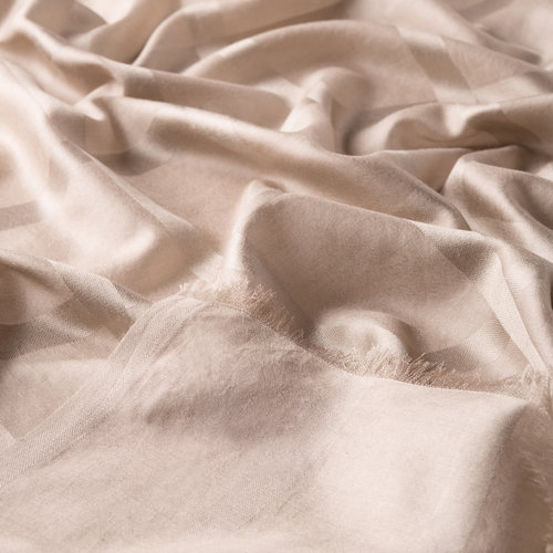 Sand Beige Satin Silk Scarf