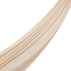 Sand Beige Wool Silk Scarf - Thumbnail