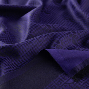 Sapphire IE Monogram Cotton Silk Scarf - Thumbnail