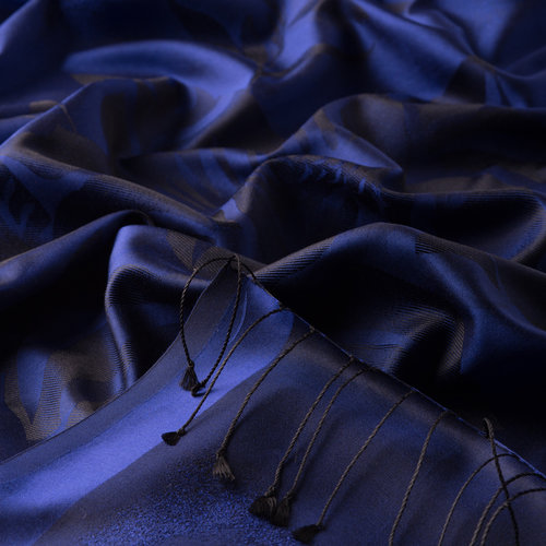 Sapphire Nev Garden Jacquard Silk Scarf