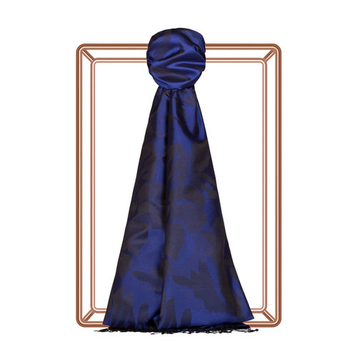 Sapphire Nev Garden Jacquard Silk Scarf