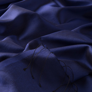 Sapphire Plain Silk Scarf - Thumbnail