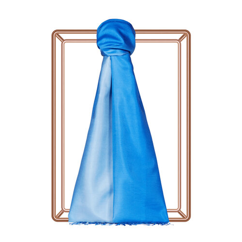 Sax Baby Blue Gradient Silk Scarf