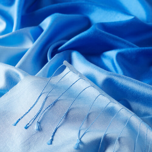 Sax Baby Blue Gradient Silk Scarf