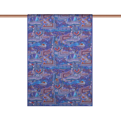 Sax Blue Anatolian Dream Cotton Scarf