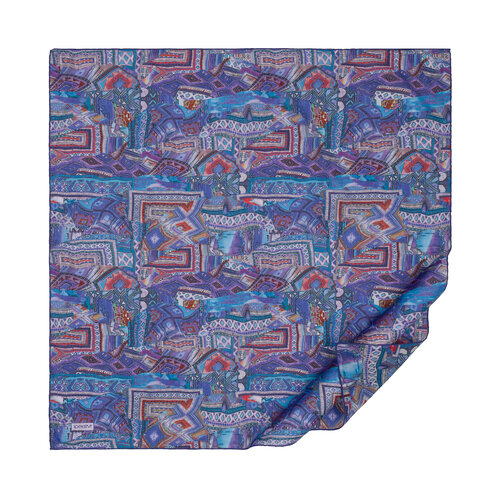 Sax Blue Anatolian Dream Cotton Scarf