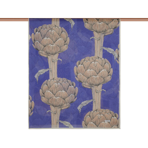 Sax Blue Artichoke Blossom Cotton Scarf