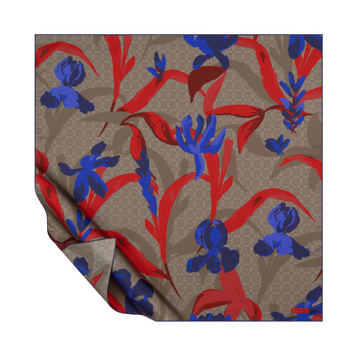 Sax Blue Breeze Twill Silk Scarf
