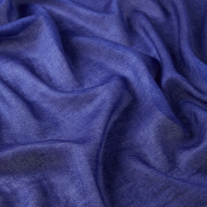 Sax Blue Cashmere Silk Prime Scarf - Thumbnail