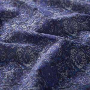 Sax Blue Emerald Garden Cotton Scarf - Thumbnail