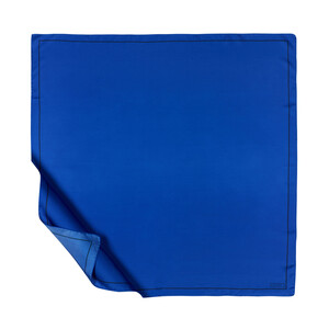 Sax Blue Frame Silk Twill Scarf - Thumbnail