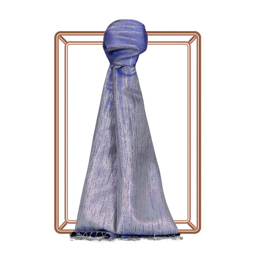  Sax Blue Glory Silvery Silk Scarf