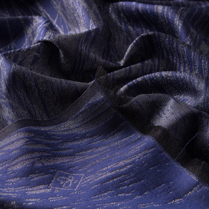 Sax Blue Lurex Silk Scarf - Thumbnail