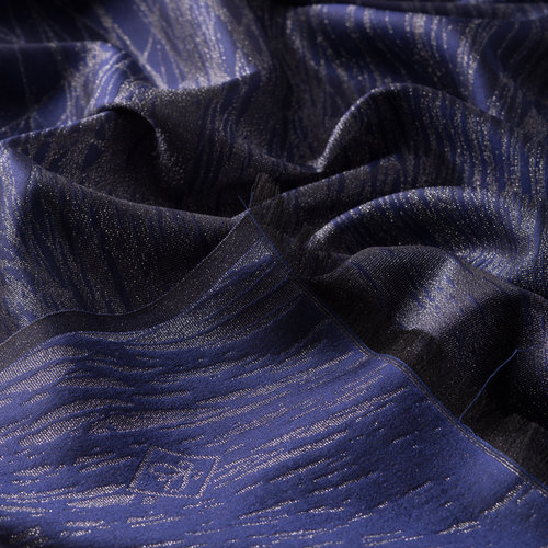 Sax Blue Lurex Silk Scarf