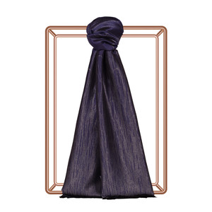 Sax Blue Lurex Silk Scarf - Thumbnail