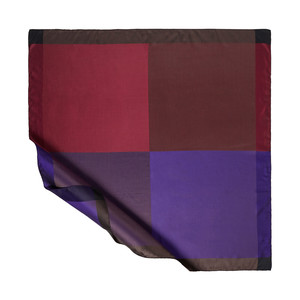 Sax Blue Purple Block Frame Silk Scarf - Thumbnail