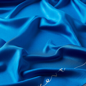 Sax Blue Signature Silk Twill Scarf - Thumbnail