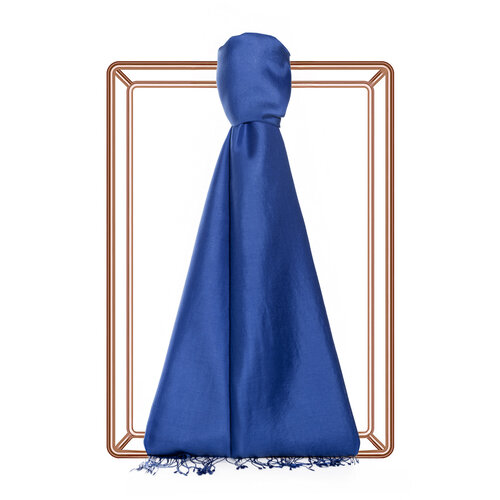 Sax Blue Silk Scarf
