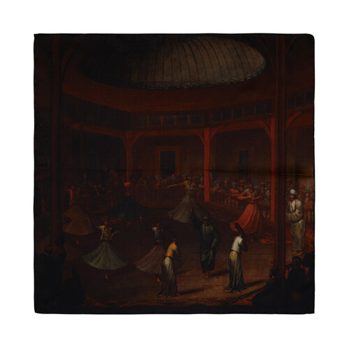 منديل حرير ساتان الدراويش الراقصين