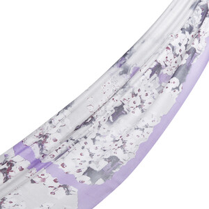 Silver Begonia Print Scarf - Thumbnail