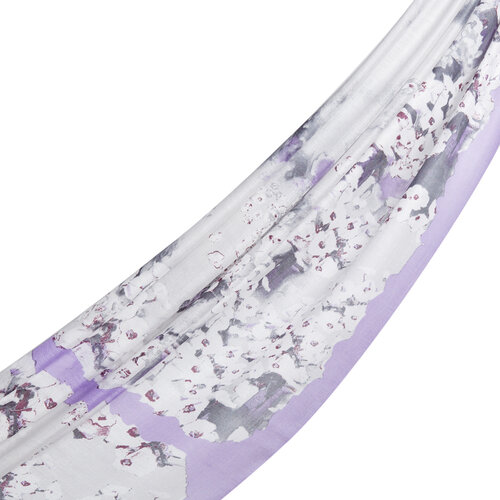 Silver Begonia Print Scarf