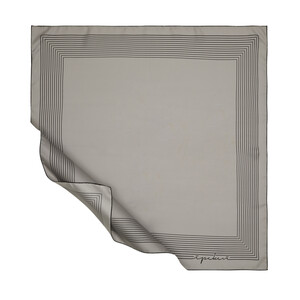 Silver Black Prive Twill Scarf