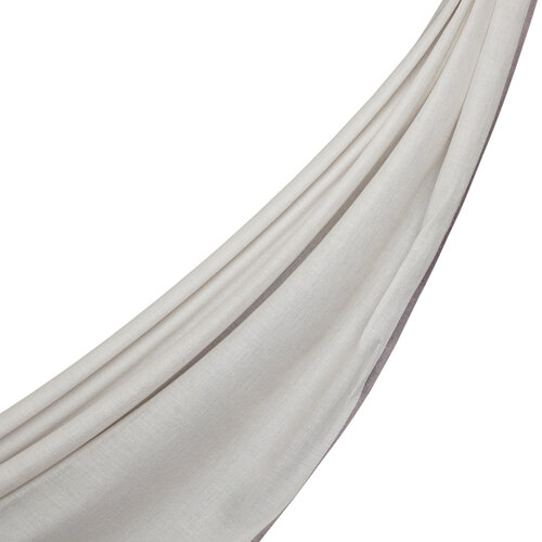 Silver Bordered Modal Silk Scarf