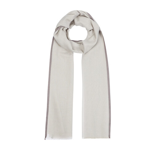 Silver Bordered Modal Silk Scarf