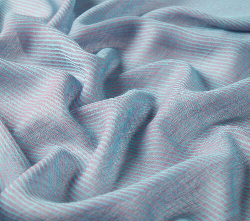 Silver Bordered Wool Silk Scarf
