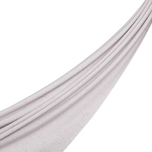 Silver Cashmere Wool Silk Dot Scarf - Thumbnail
