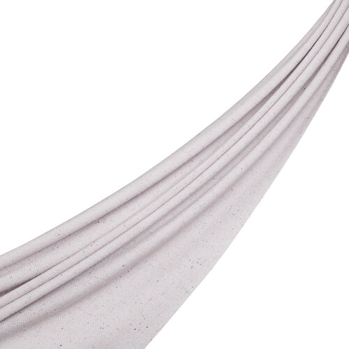 Silver Cashmere Wool Silk Dot Scarf
