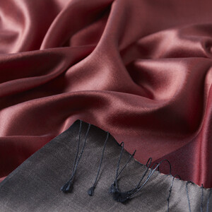 Silver Cooper Reversible Prime Silk Scarf - Thumbnail
