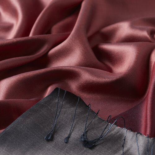 Silver Cooper Reversible Prime Silk Scarf