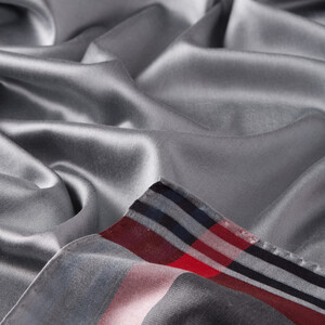 Silver Frame Silk Scarf - Thumbnail
