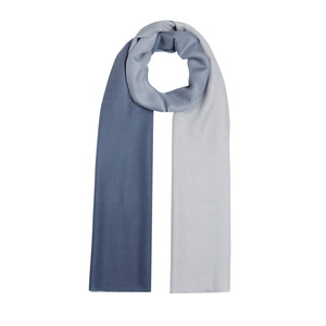 ipekevi - Silver Gradient Wool Silk Scarf (1)