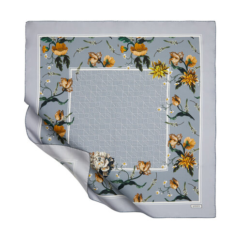 Silver Green Herbst Twill Silk Scarf