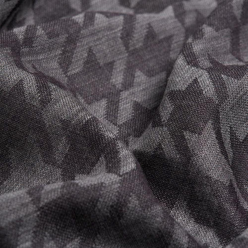 Silver Houndstooth Patterned Scarf