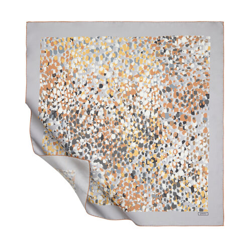 Silver Illusion Twill Silk Scarf