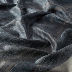 Silver Jacquard Prime Silk Scarf - Thumbnail