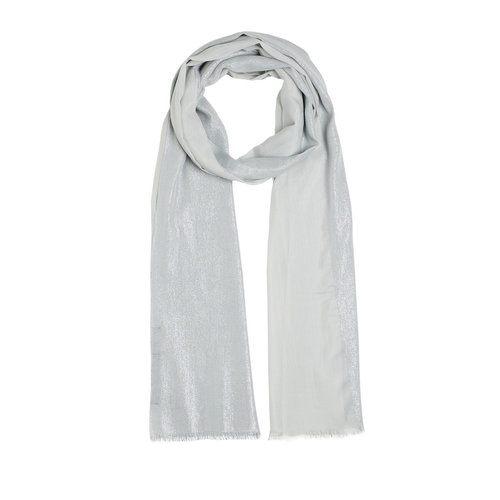 Silver Lurex Cotton Silk Scarf
