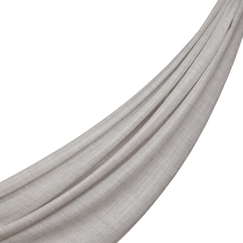 Silver Lurex Wool Silk Scarf