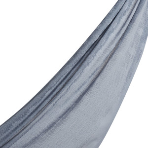 Silver Maze Print Cotton Scarf - Thumbnail