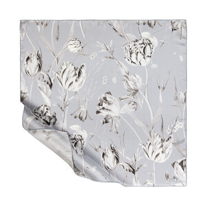 Silver Melancholia Print Silk Twill Scarf - Thumbnail